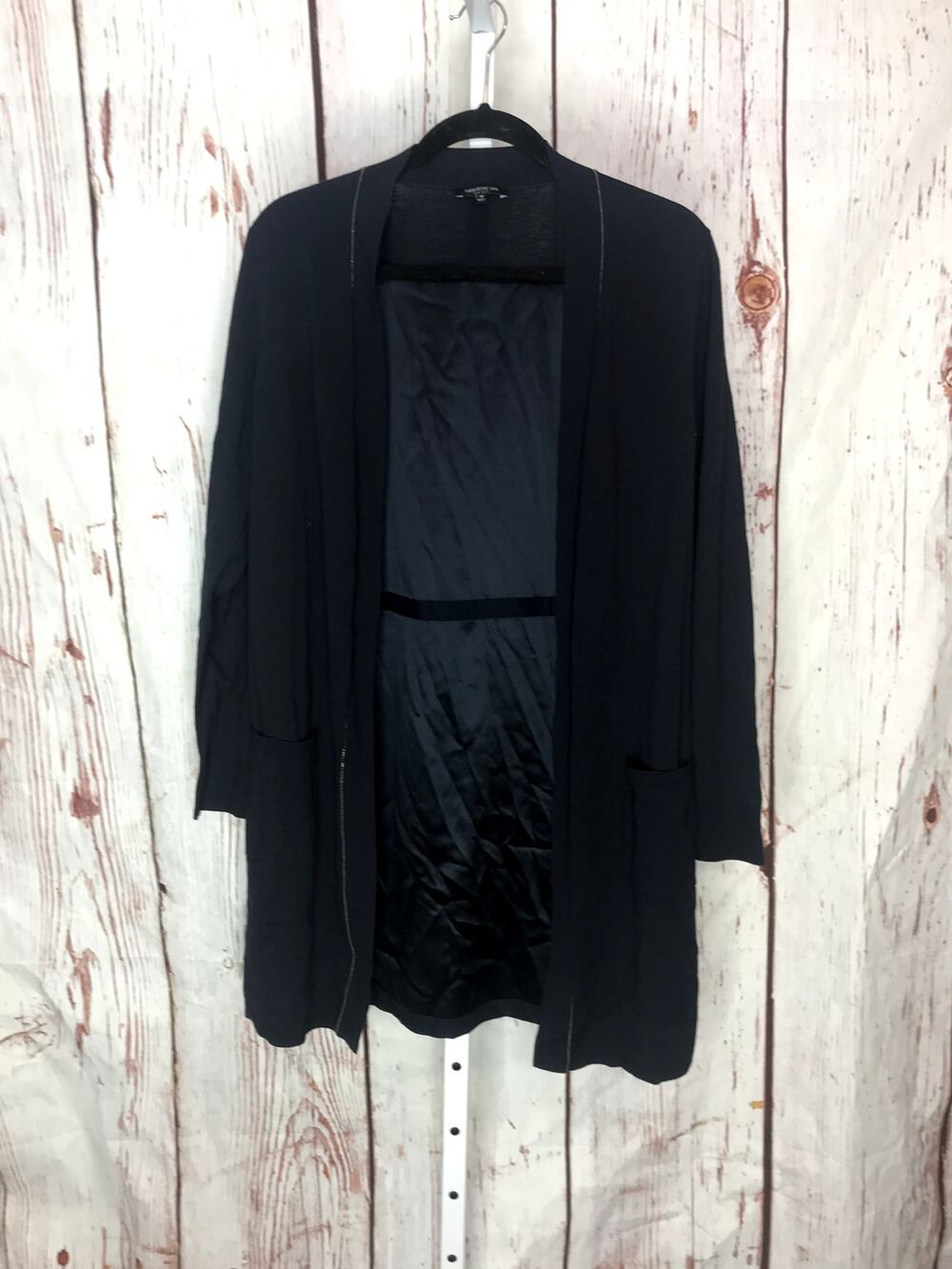 Lafayette 148 NY jersey knitted black tunic cardigan